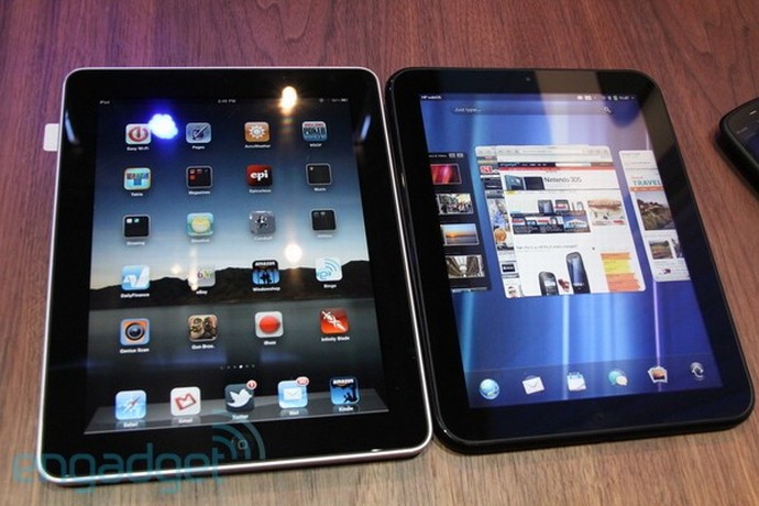 Apple iPad vs. HP TouchPad - Bildquelle engadget.com