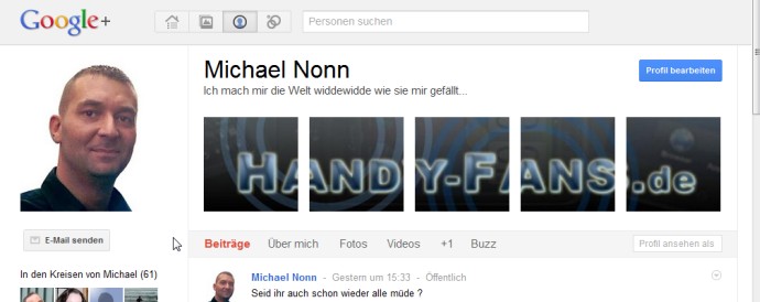Einladung zu Google+