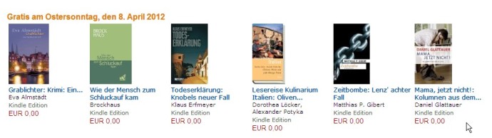 Screenshot der Osteraktion - Quelle amazon.de