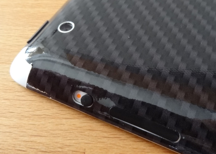 Skin Folie Carbon für iPad 2 (Ausschnittvergrößerung)