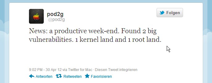 Apple Hacker pod2g findet zwei neue Schwachstellen